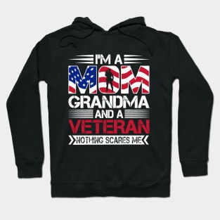 I'm a Mom Grandma and a Veteran Nothing Scares Me Hoodie